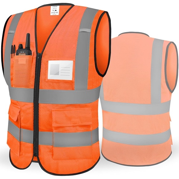 TICONN Reflective Safety Vest High Visibility Class II Meets ANSI Standards - Picture 1 of 9
